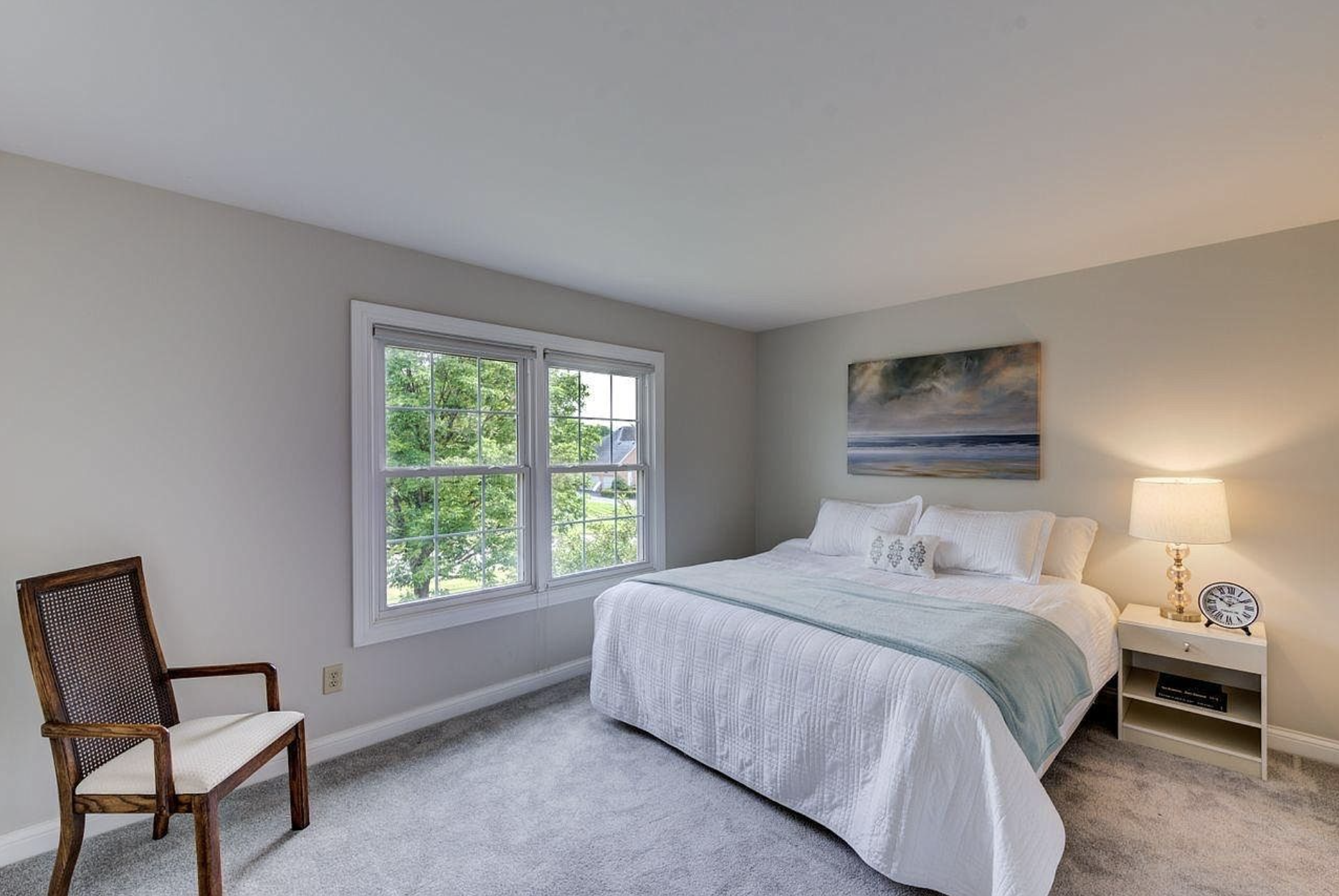 Bedroom after being remodeled