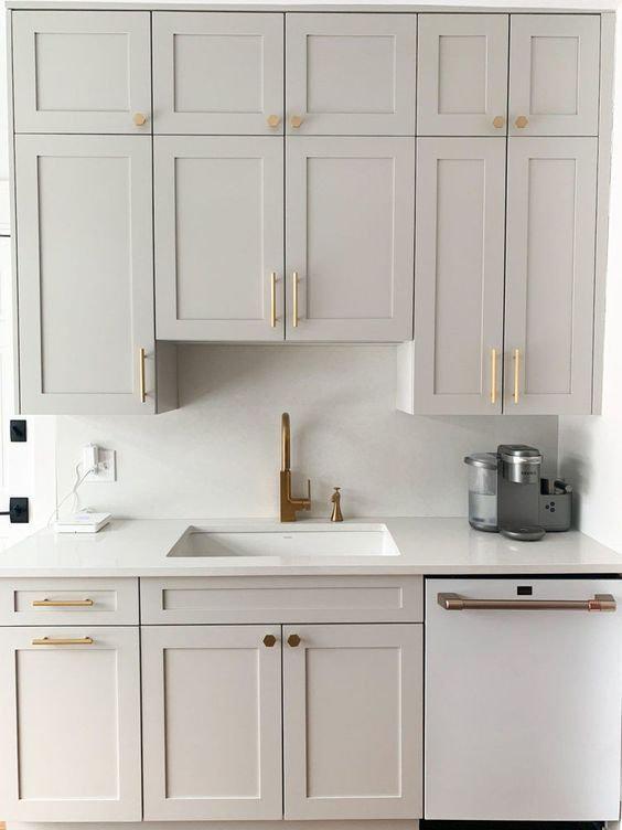 Kitchen cabinets painted white