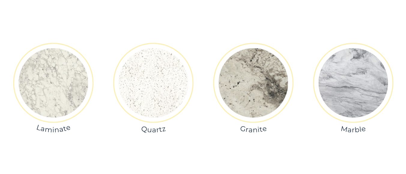 Different types of countertop materials