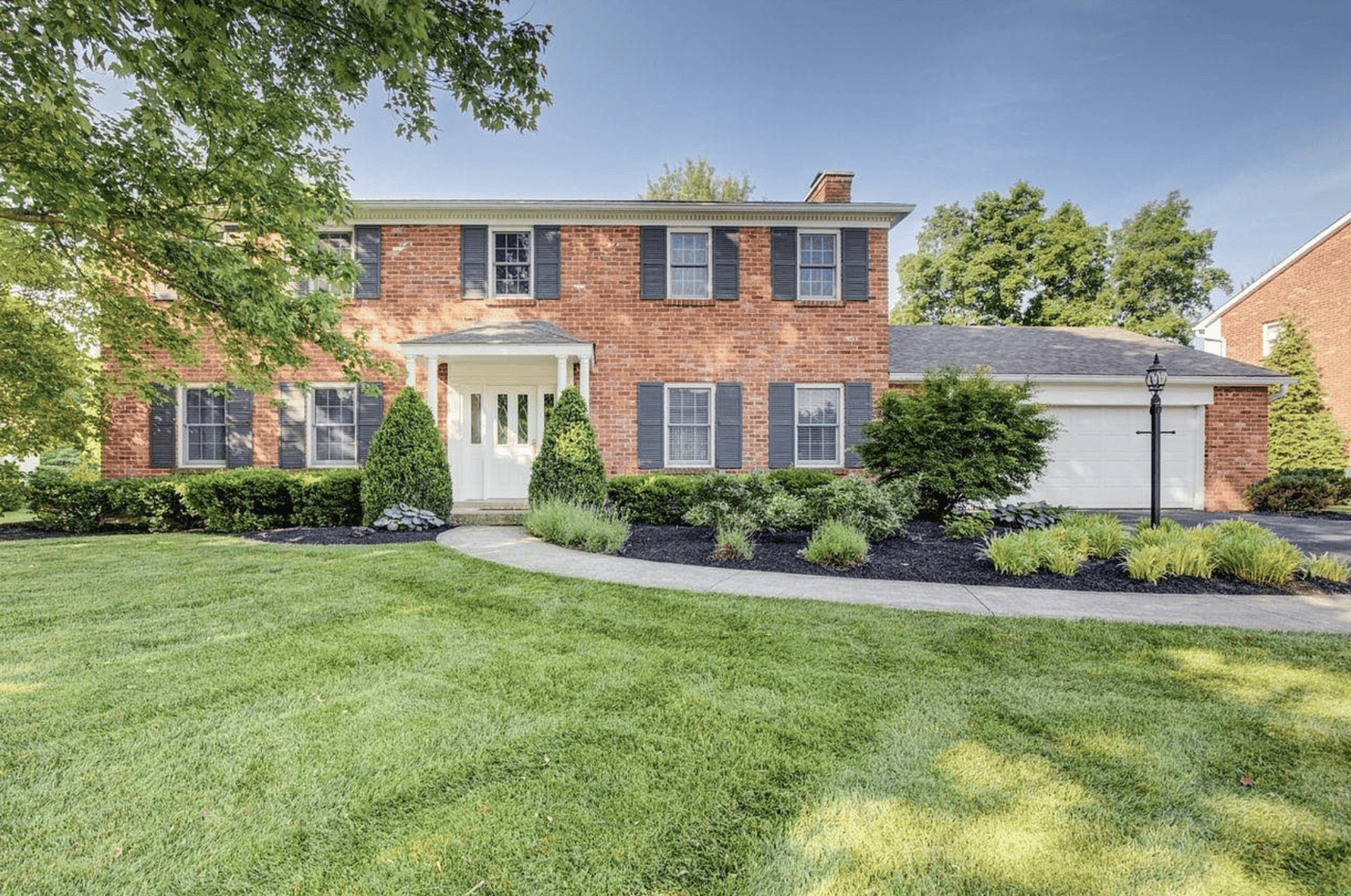 Outside of house with garden