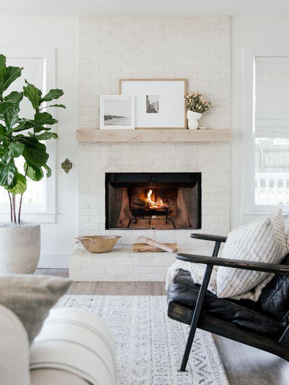 Fireplace in a living room