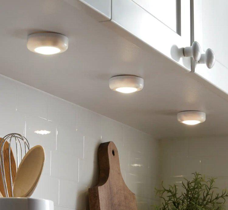 Puck lights under cabinets