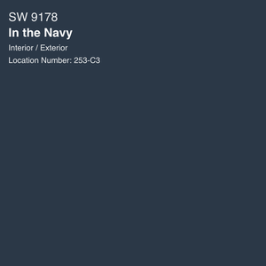 In the navy paint color