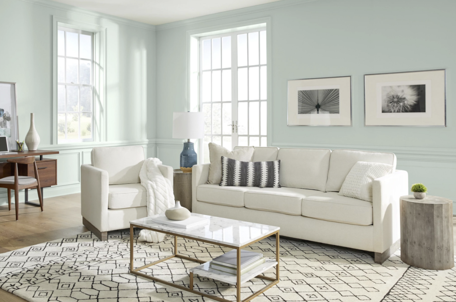 Living room painted with breezeway paint color