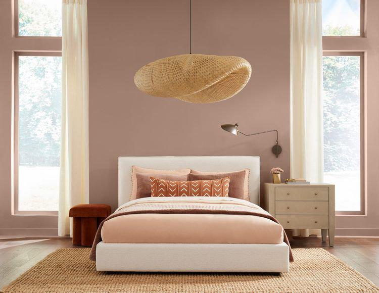 Bedroom painted with redend point paint color