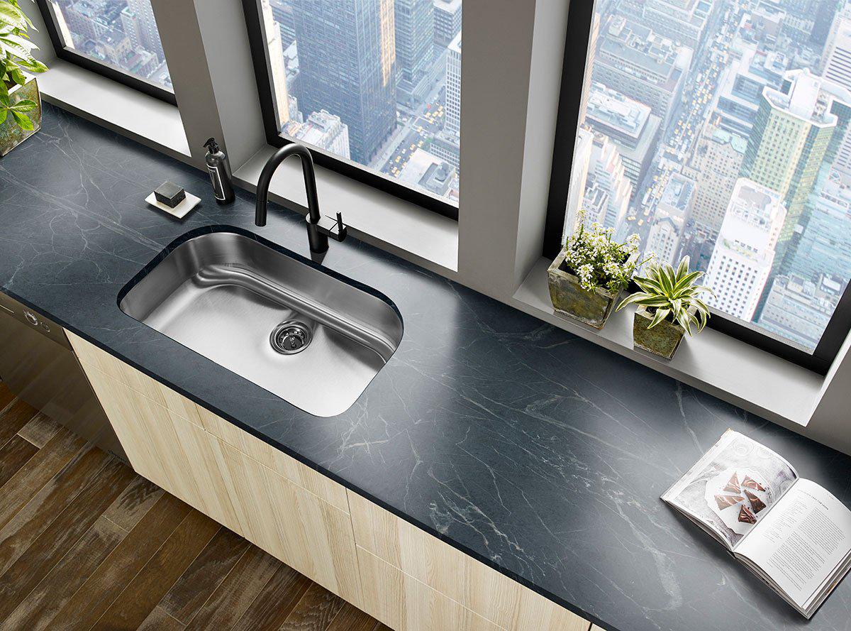 Black soapstone countertop