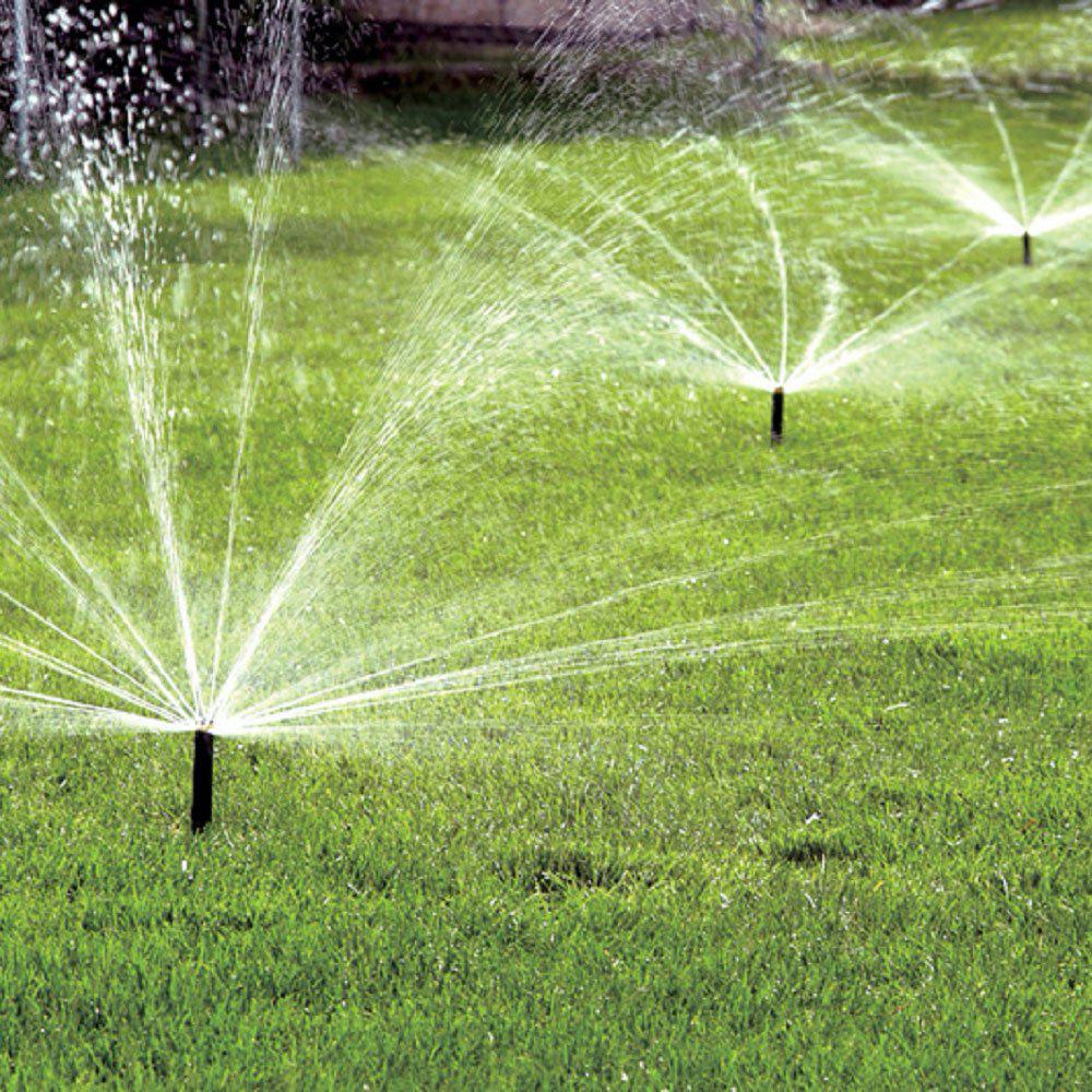 Sprinklers spraying water