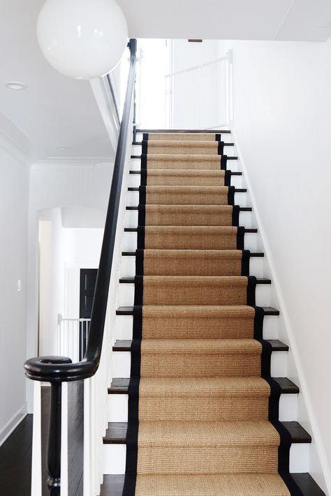 Stairs with a stair runner