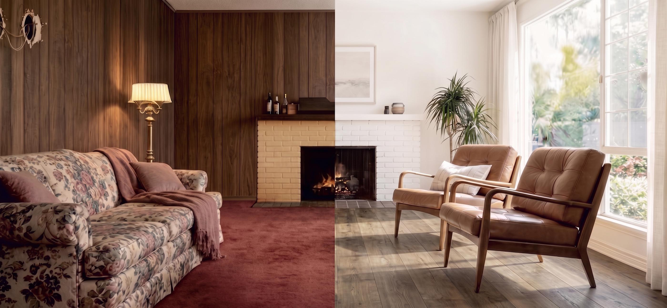 Living Room Home Prep Transformation